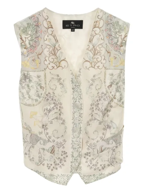 ETRO 2010s floral-pattern silk gilet