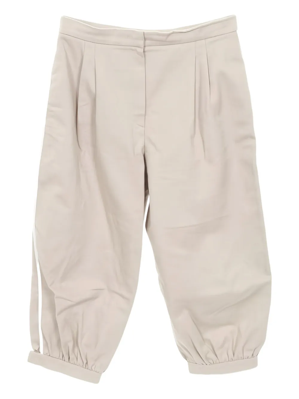 Pre-owned Fendi 2010s Stripe Trousers In Neutral