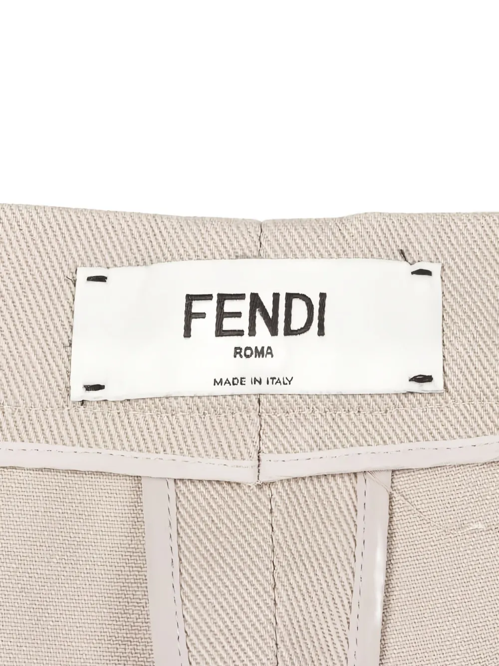 Pre-owned Fendi 2010s Stripe Trousers In Neutral
