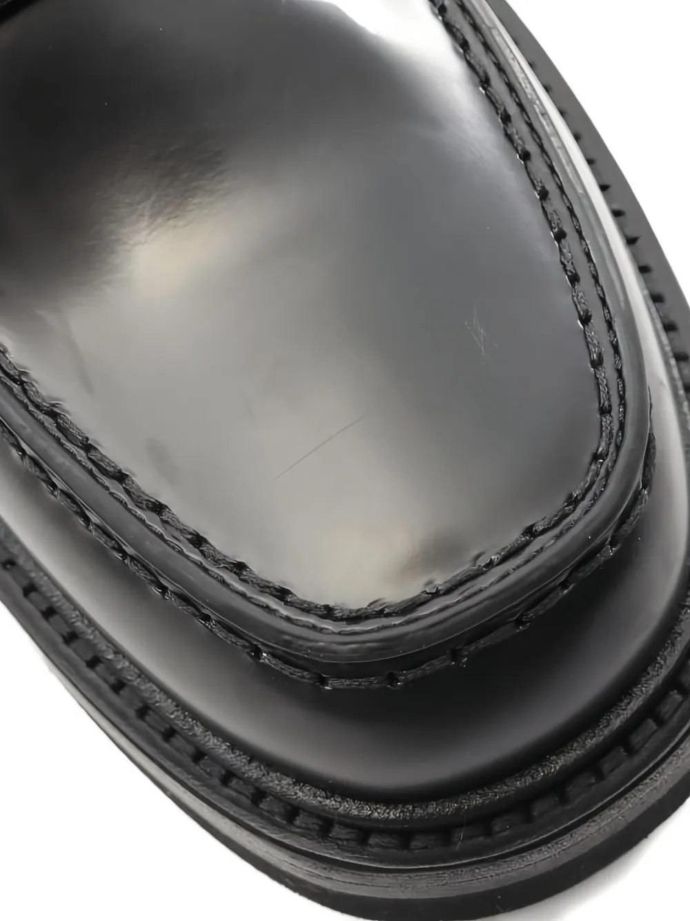 Pre-owned Dior 10s  Boy Leather Loafers In Black