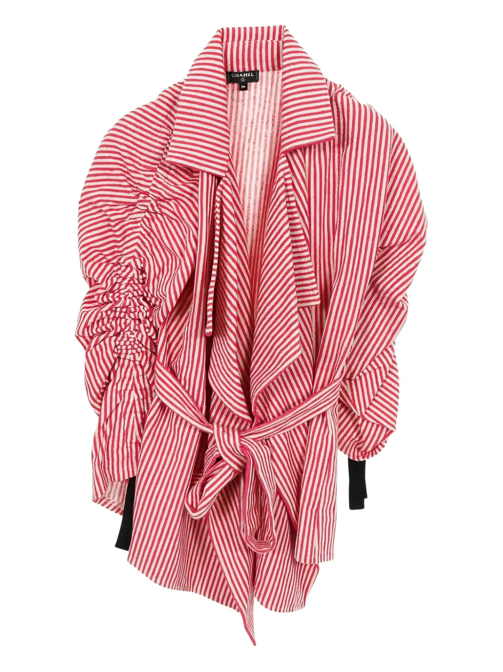 Pre-owned Chanel 1986-1988 Coco Mark Gathered Jacket In Pink