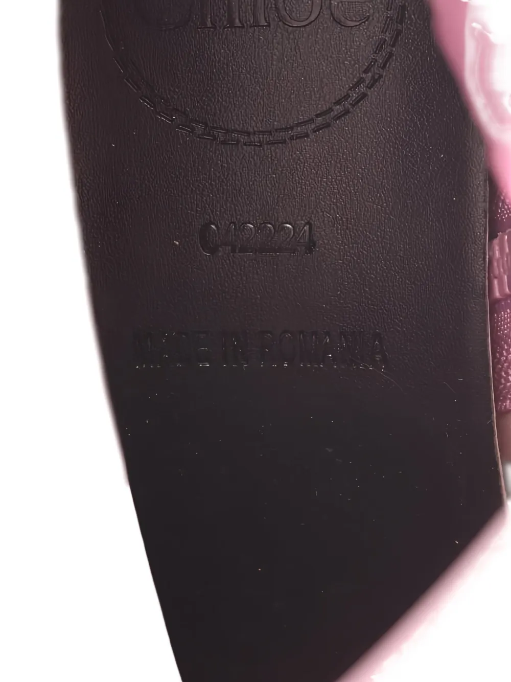 Pre-owned Chloé 10s 75mm Betty Block-heel Rain Boots In Pink