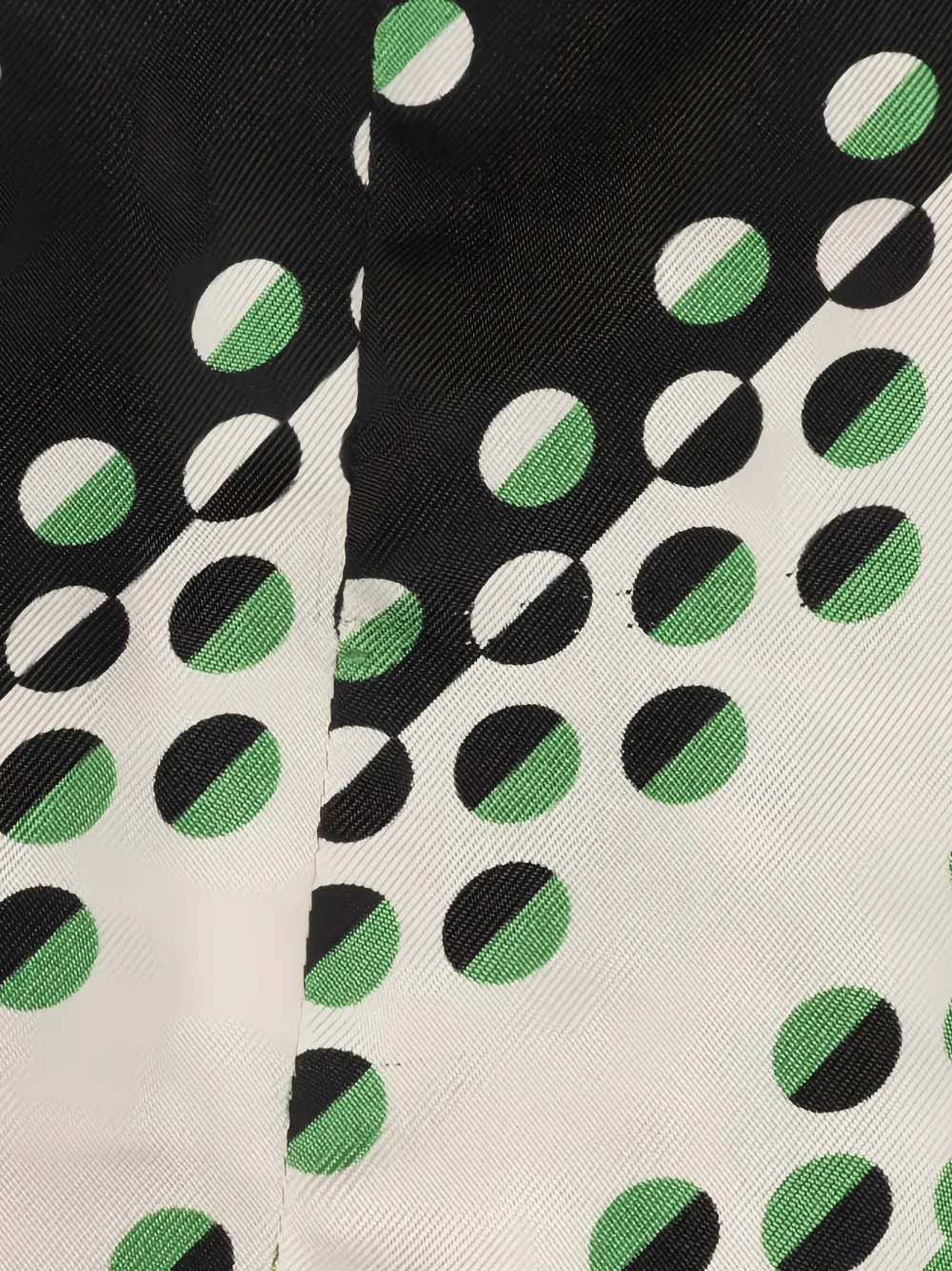 Pre-owned Gucci 00s Pleat Patterned Silk Midi Skirt In Green