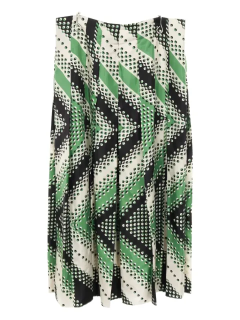 Gucci Pre-Owned falda midi de seda con motivo 00