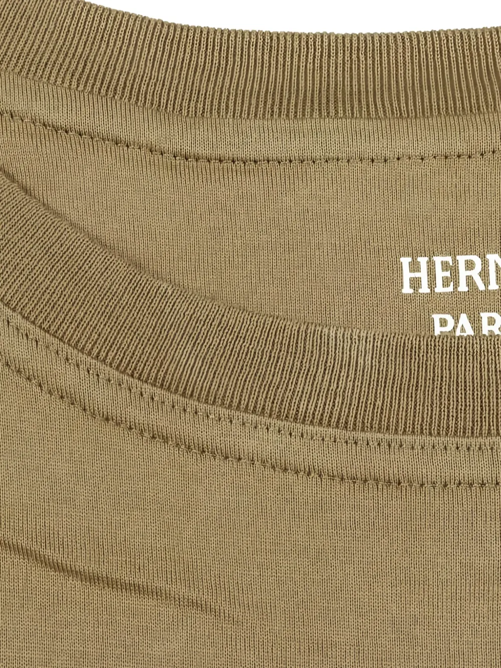 Hermès Pre-Owned 2000s Chaine d'Ancre T-shirtjurk met ronde hals en borduurwerk Groen