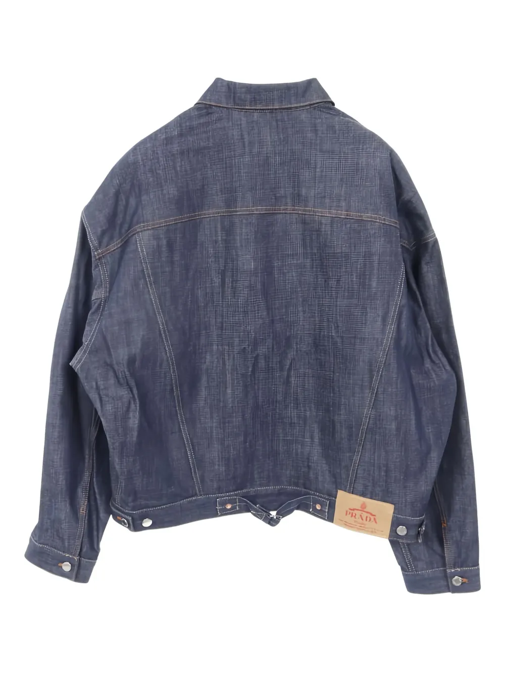 Prada Pre-Owned 2010s logo-plaque denim jacket | Image 2