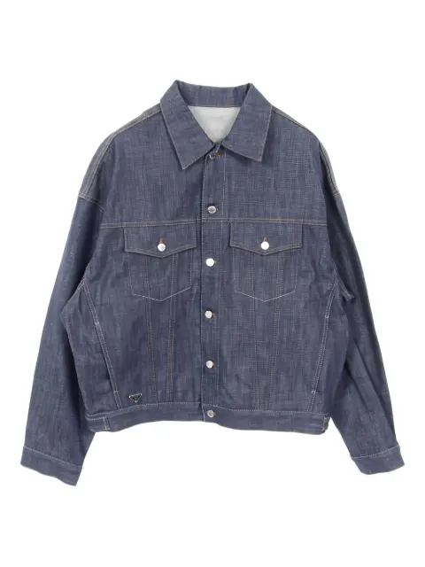 Prada Pre-Owned 2010s logo-plaque denim jacket