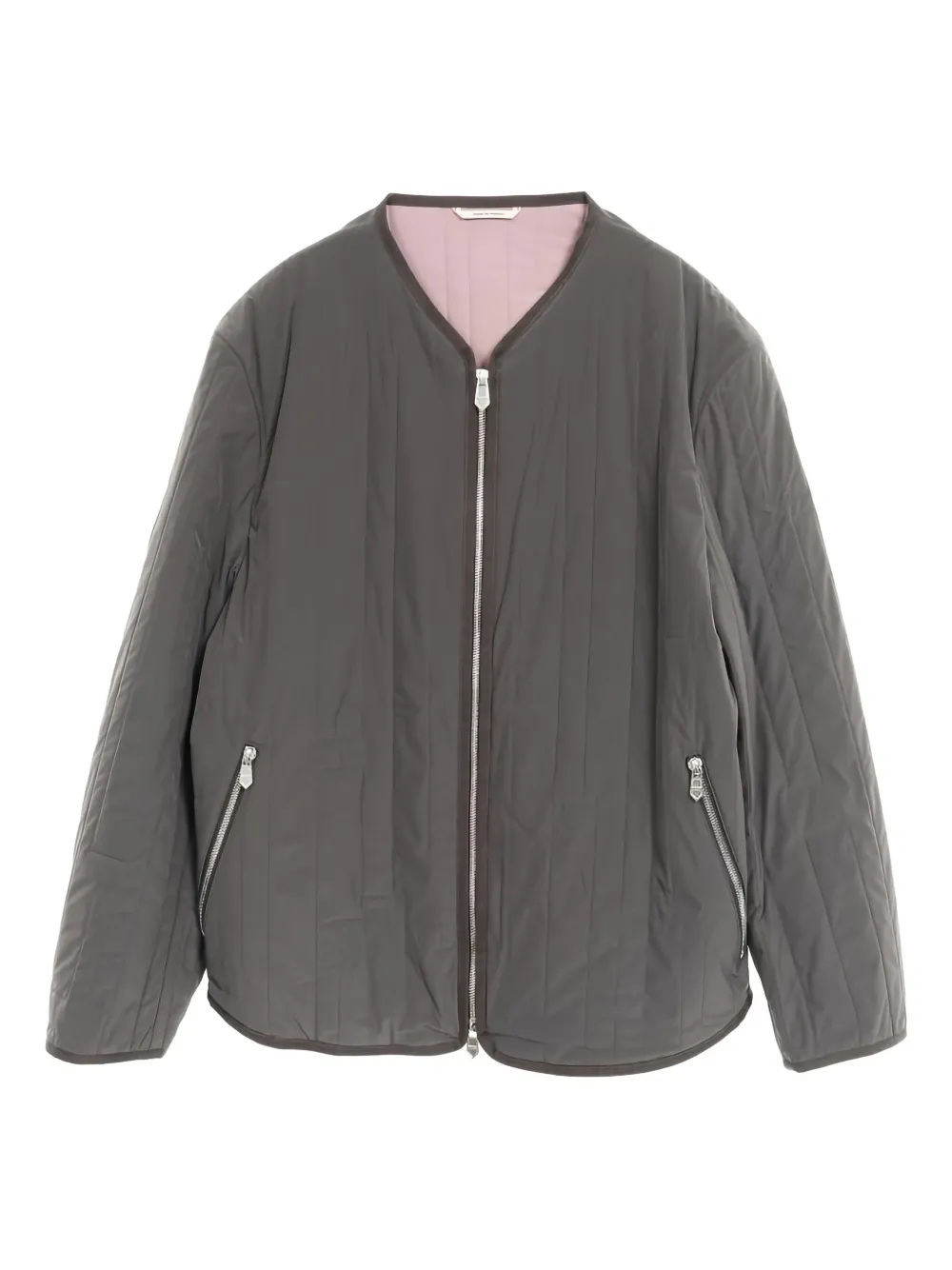 Hermès Pre-Owned 2010s H-patterned quilted jacket | Grey | Image 1