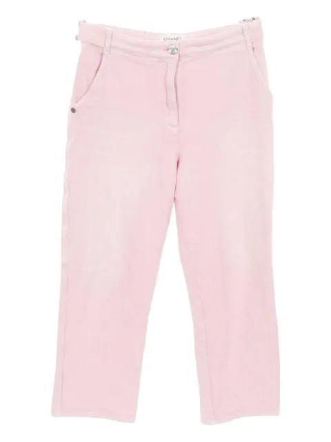 CHANEL Pre-Owned pantalones con motivo Interlocking CC 1986-1988