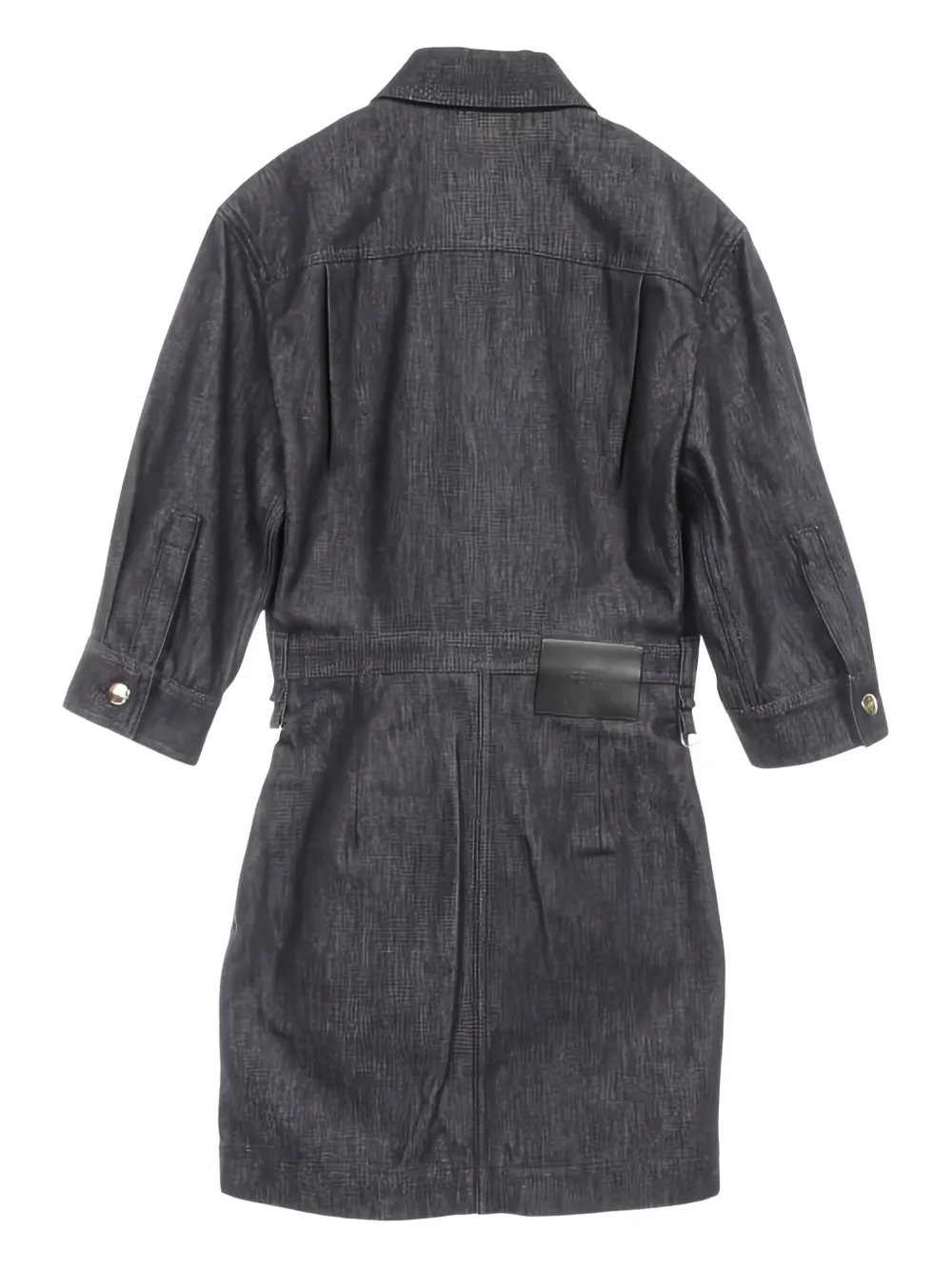 Fendi Pre-Owned 2010s denim mini-jurk met rits - Grijs
