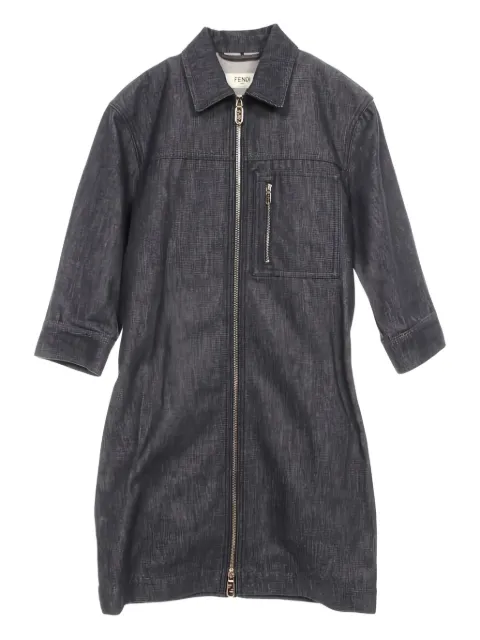 Fendi Pre-Owned 2010s zip-up denim mini dress