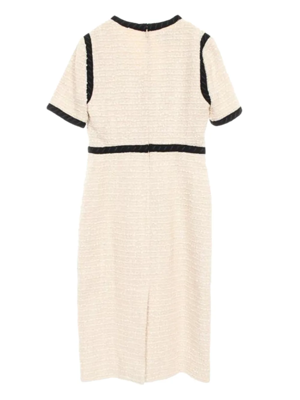Gucci Pre-Owned 2010s Interlocking G tweed midi-jurk met knopen - Beige