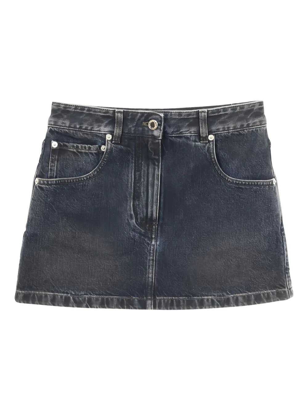 Louis Vuitton Pre-Owned 2020s Nautical patch mini denim skirt | Blue | Image 1