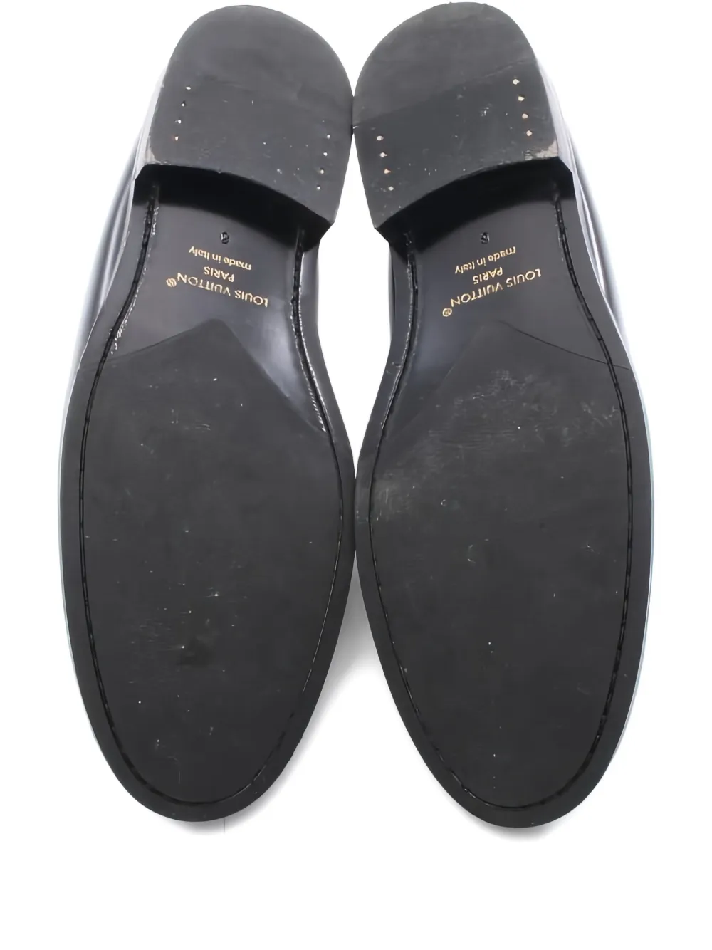 Pre-owned Louis Vuitton 2000s Major Line Monogram Eclipse Loafers In Black