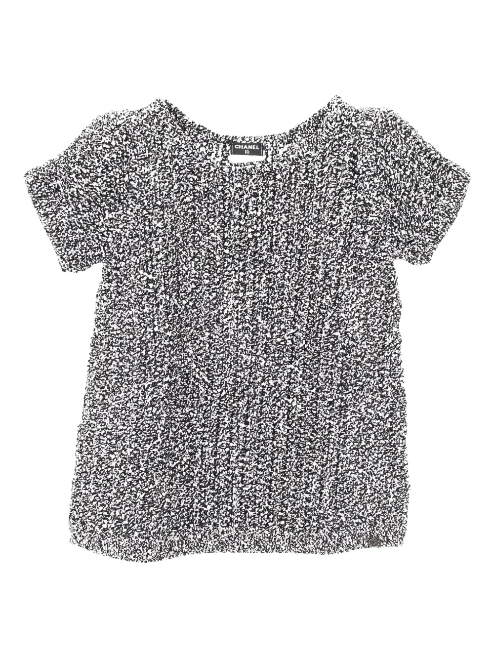 CHANEL Pre-Owned 1986-1988 ショートスリーブ セーター - ブラック