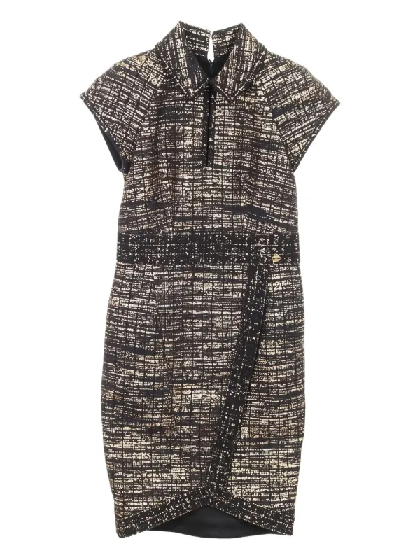 chanel black tweed dress Chanel 24p black double pocket tweed dress