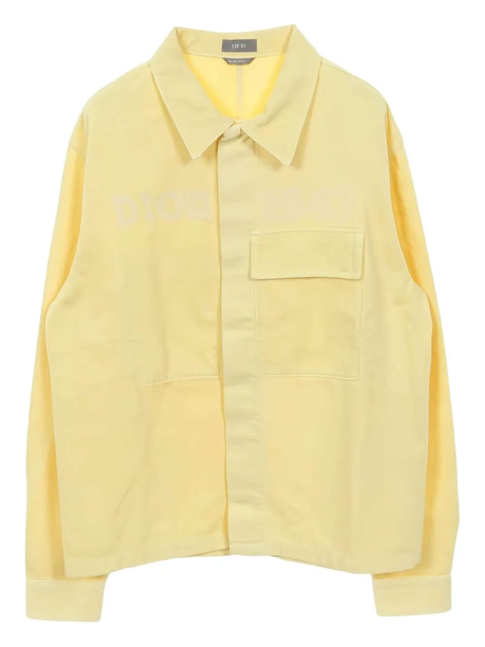 Christian Dior Pre-Owned 2010s logo-embroidered shirt | Yellow | Image 1