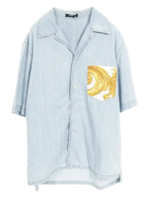 Versace Pre-Owned 2010s denim short-sleeve shirt