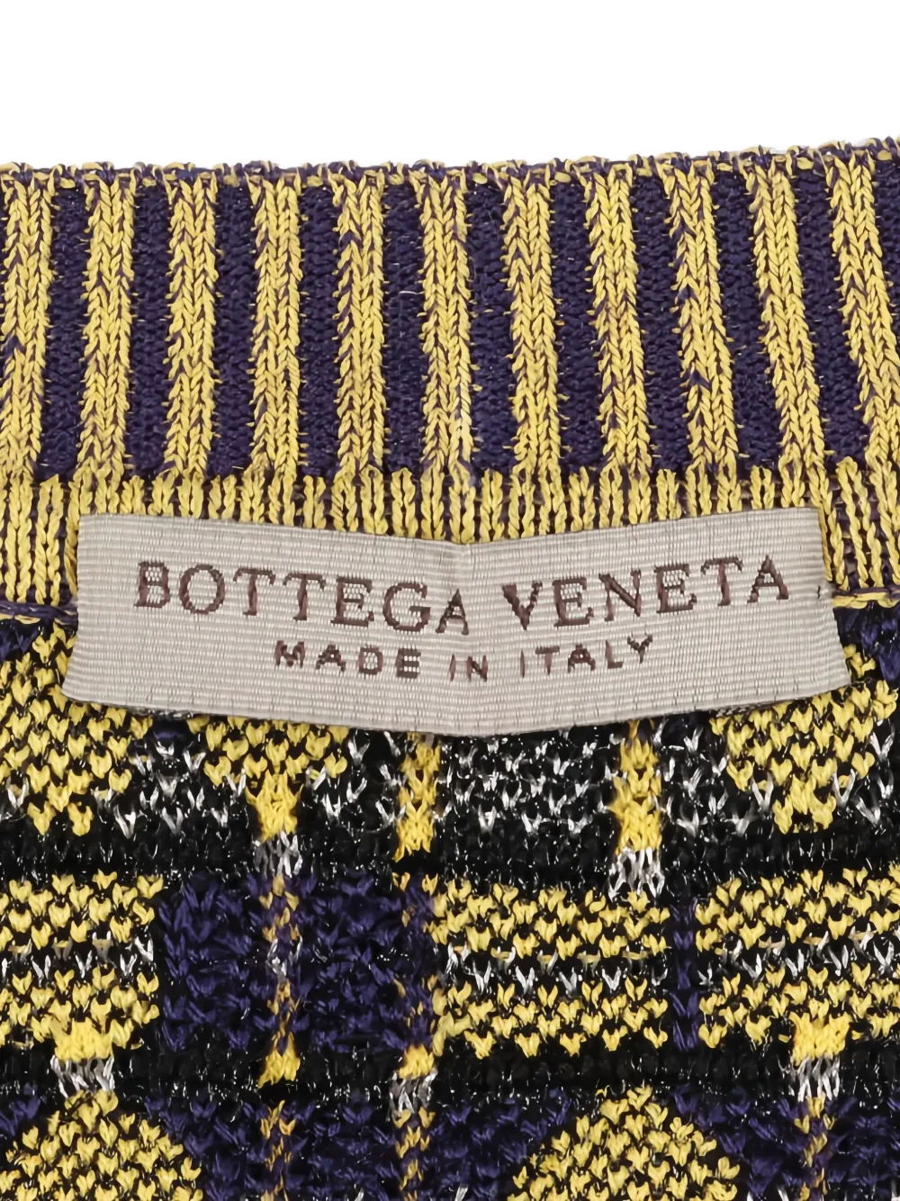 Pre-owned Bottega Veneta 2010s Crew-neck Patterned Sweater In Yellow