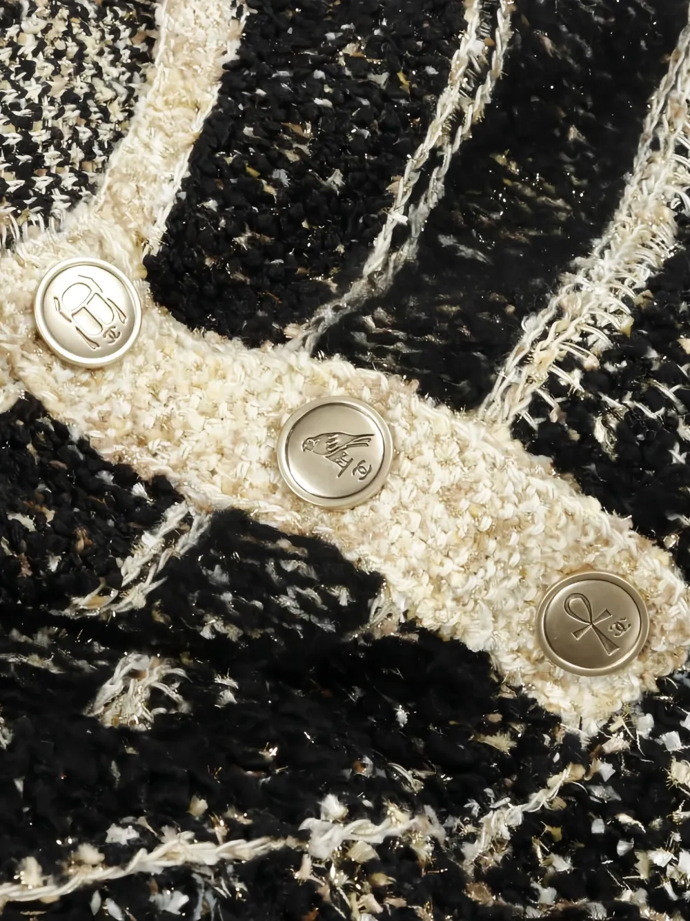 CHANEL Pre-Owned 1986-1988 Coco-Mark gebreide jurk - Zwart
