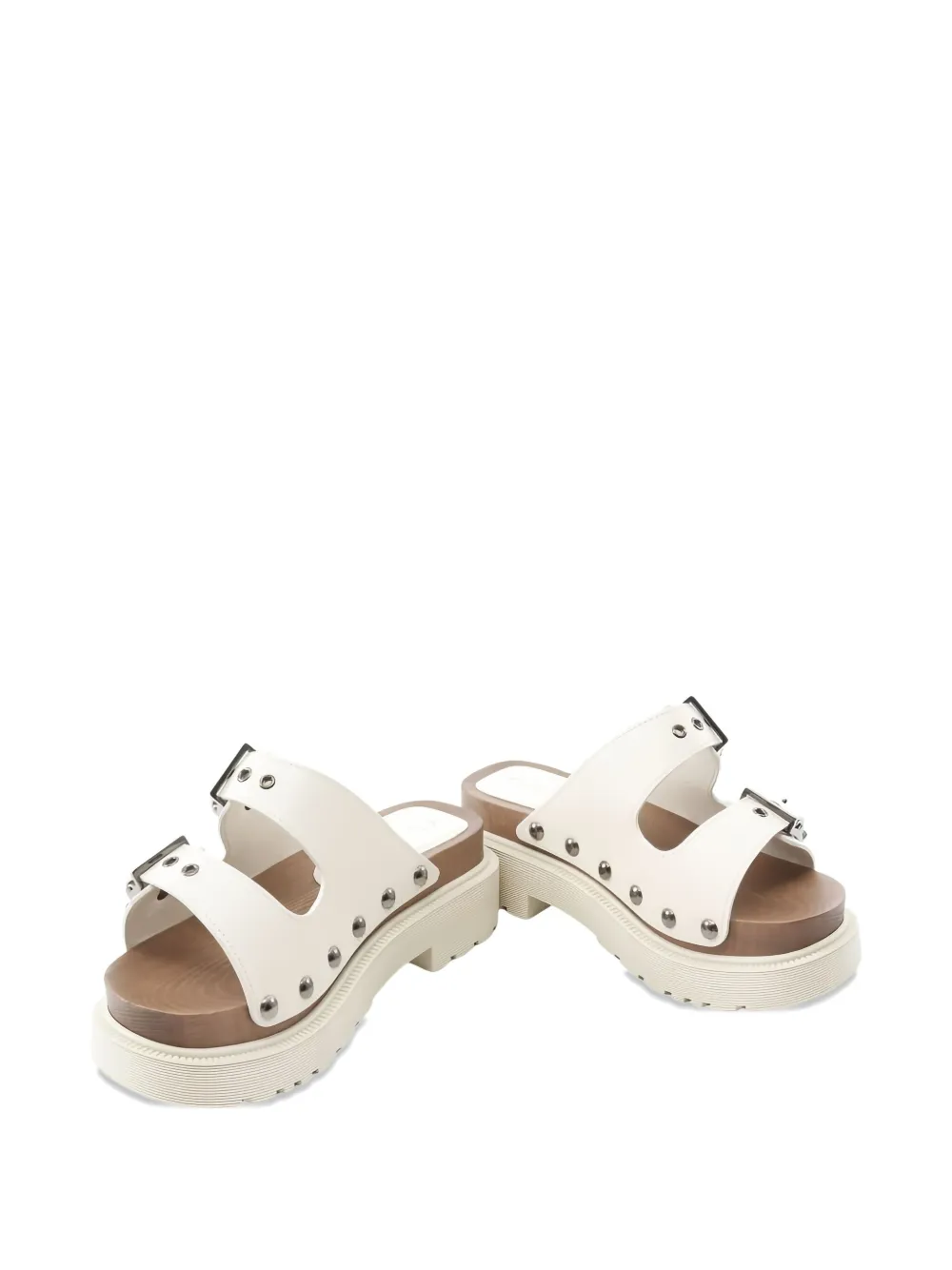Christian Dior Pre-Owned 2010s 60 mm Diorquake sandalen met gesp en studs - Wit