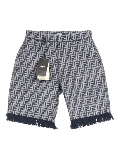Fendi Pre-Owned 2010s Zucca fringed shorts