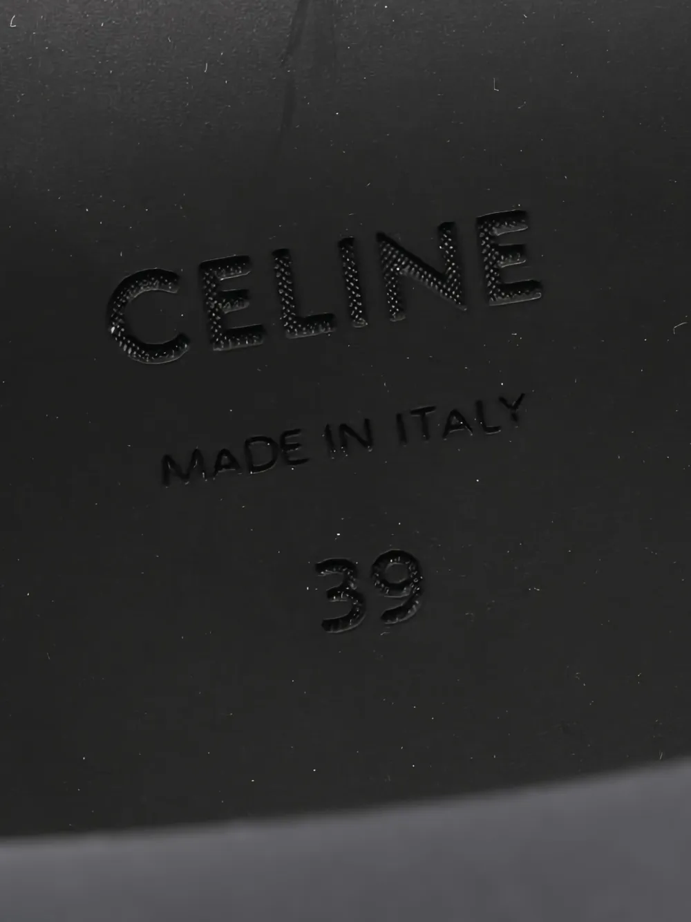 Pre-owned Celine 2020s 90mm Triomphe Fringe Leather Pumps In Black