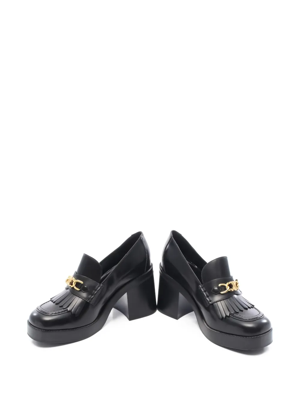 Celine Pre-Owned 2020s 90mm Triomphe fringe leather pumps | Image 2
