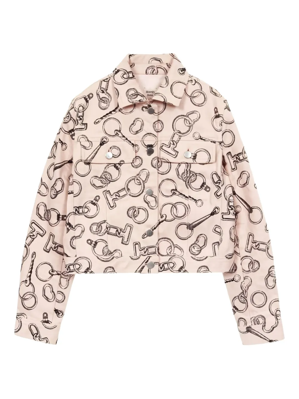 Hermès Pre-Owned chamarra de mezclilla estampada 2010 | rosado | Image 1