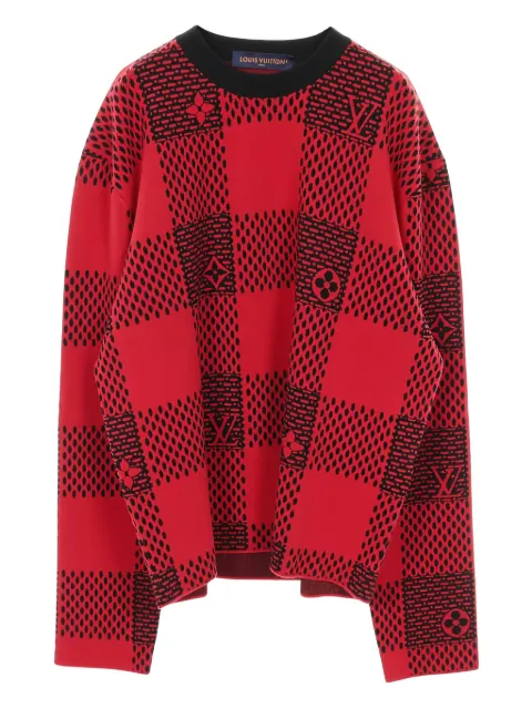 Louis Vuitton Pre-Owned 2020s Damier-pattern wool sweater