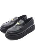 Miu Miu Pre-Owned 2010s 45mm platform penny loafers - Black
