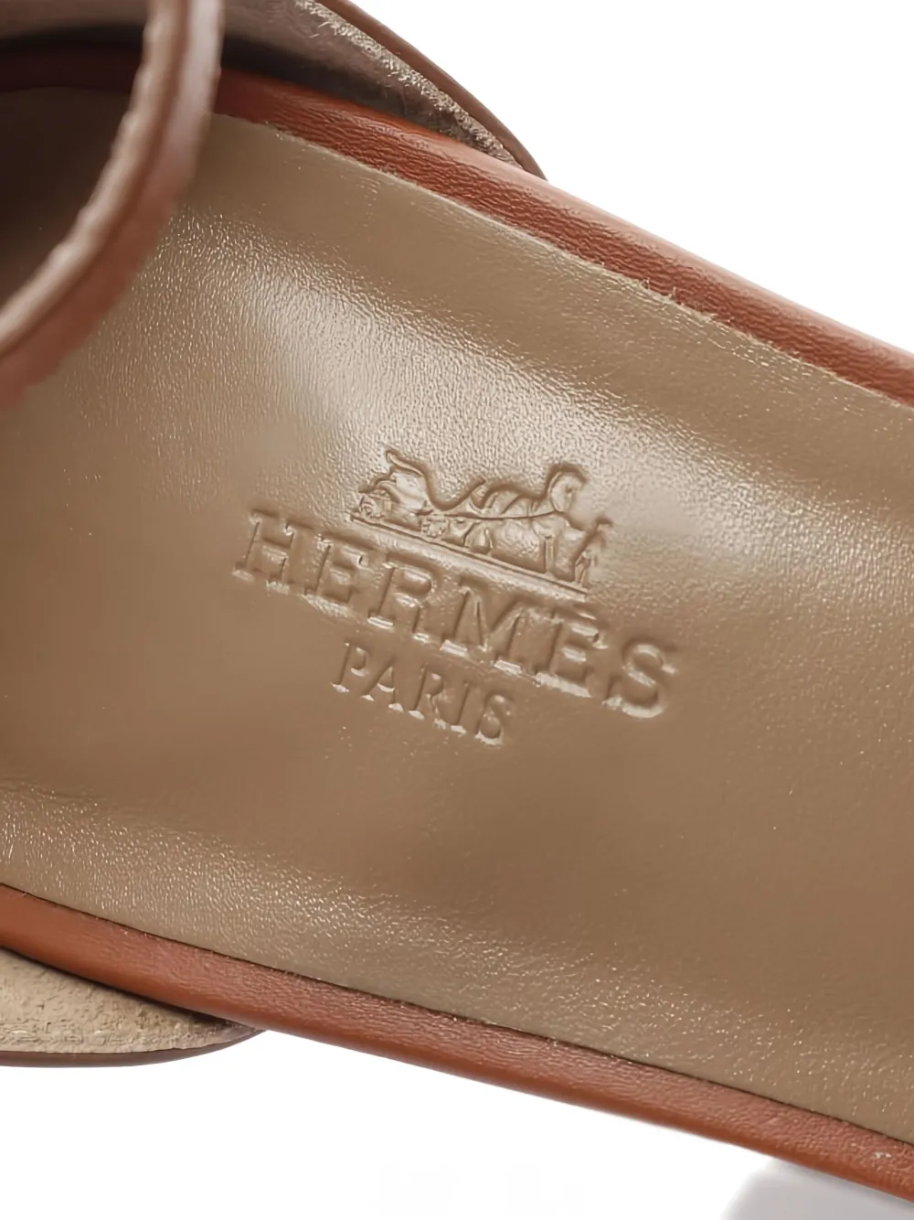 Pre-owned Hermes 2010 Cut-out Ankle Strap Legend Sandals In Brown