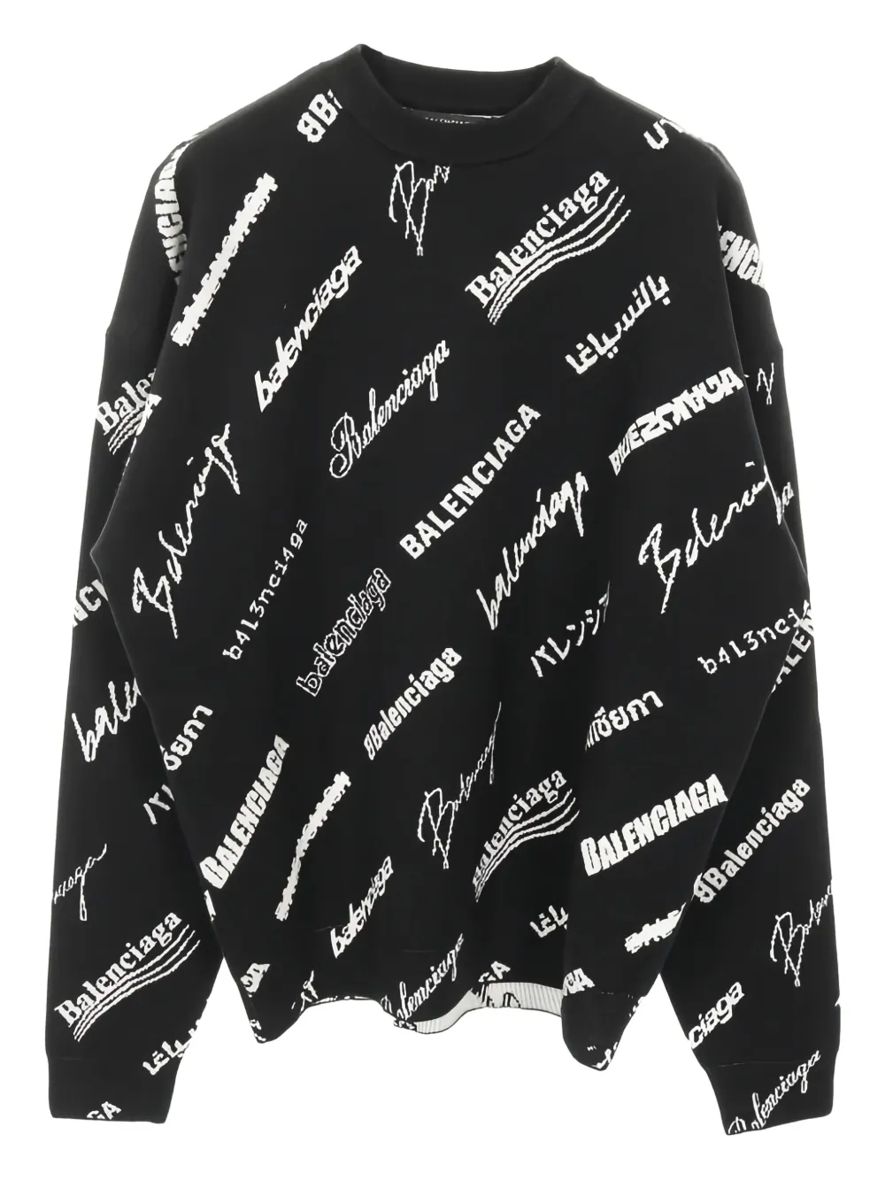 Balenciaga Pre-Owned 2000 logomania knit wool knit | Black | Image 1