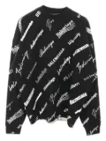 Balenciaga Pre-Owned 2000 logomania knit wool knit - Black