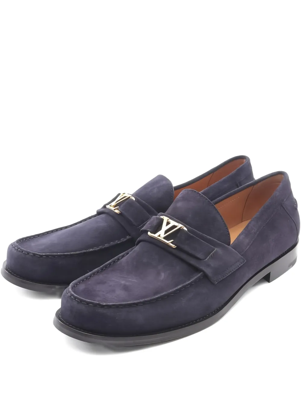 Louis Vuitton Pre-Owned 2010s Major monogram loafers - ブルー Louis Vuitton Pre-Owned 2010s Major monogram loafers - ブルー