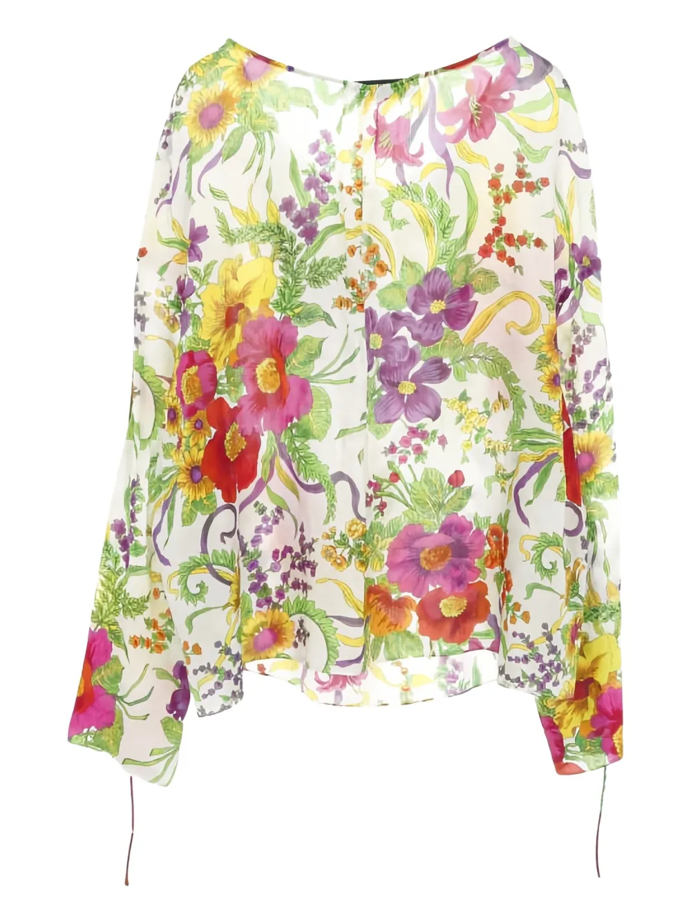 Balenciaga Pre-Owned floral pattern cut sew top | Image 2
