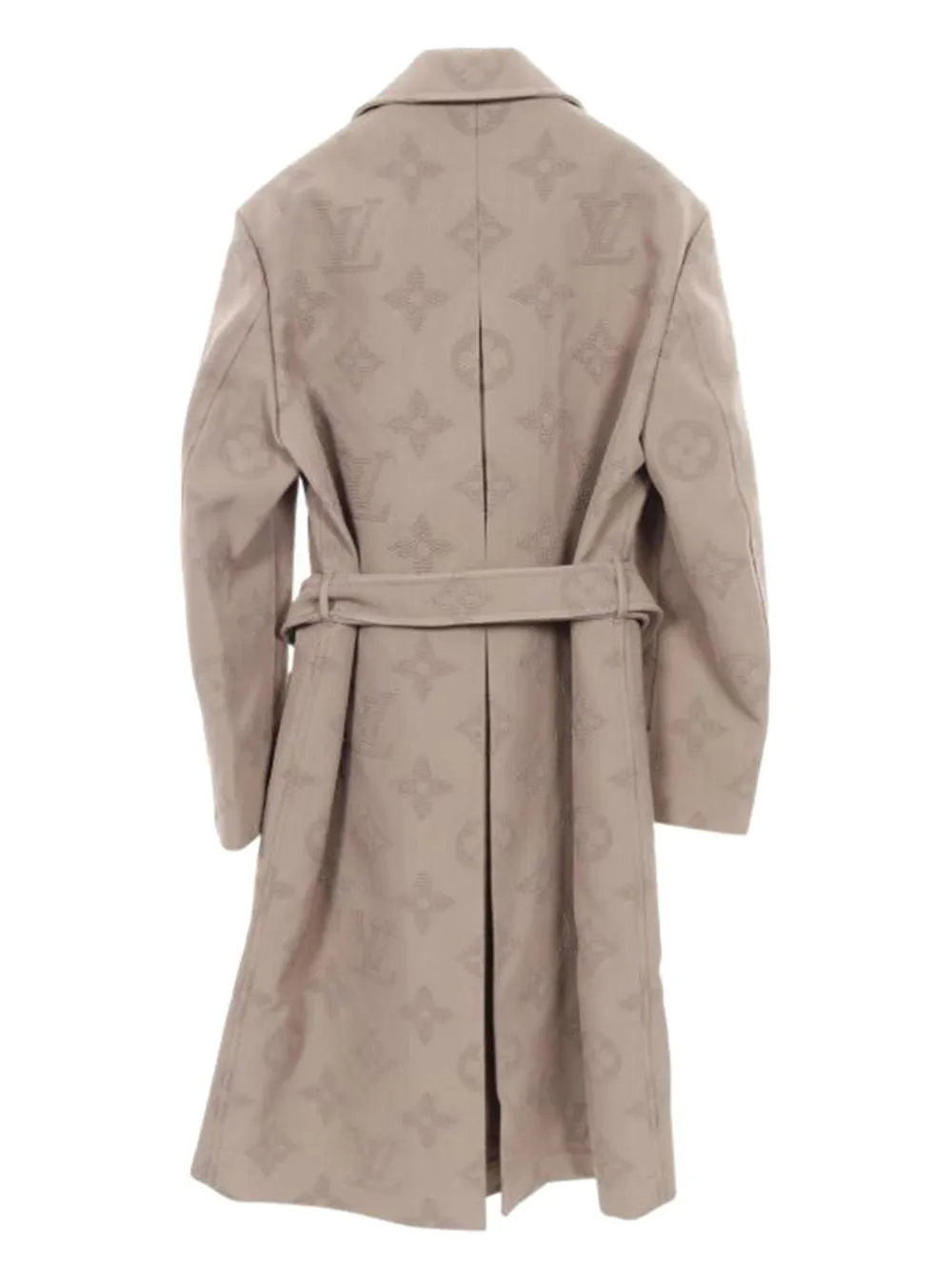 Louis Vuitton Pre-Owned Monogram Embroidery Belted Raincoat | Image 2