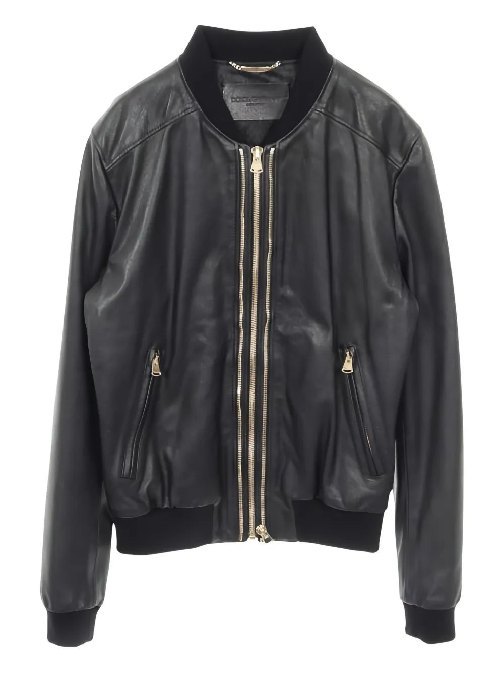 Dolce & Gabbana Pre-Owned zip leather blouson jacket | Black | Image 1
