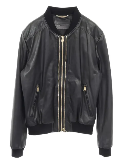 Dolce & Gabbana Pre-Owned zip leather blouson jacket