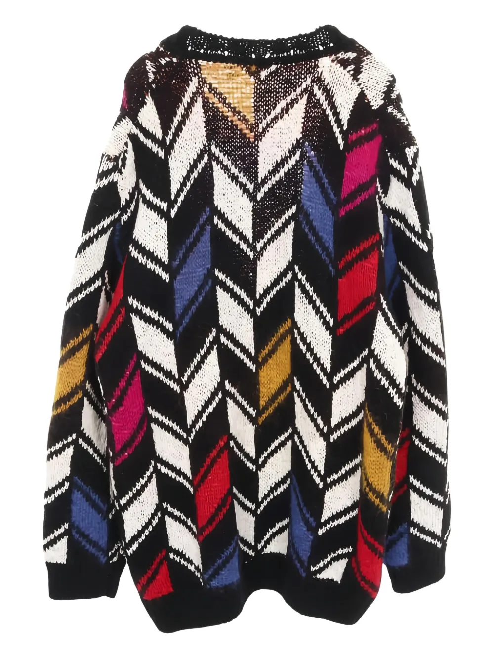 Saint Laurent Pre-Owned 2010s pattern intarsia cardigan | Image 2