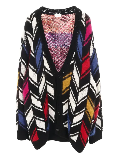 Saint Laurent Pre-Owned 2010s pattern intarsia cardigan