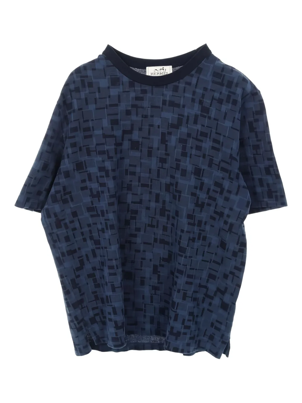 Hermès Pre-Owned 2010s pique crew neck T-shirt | Blue | Image 1