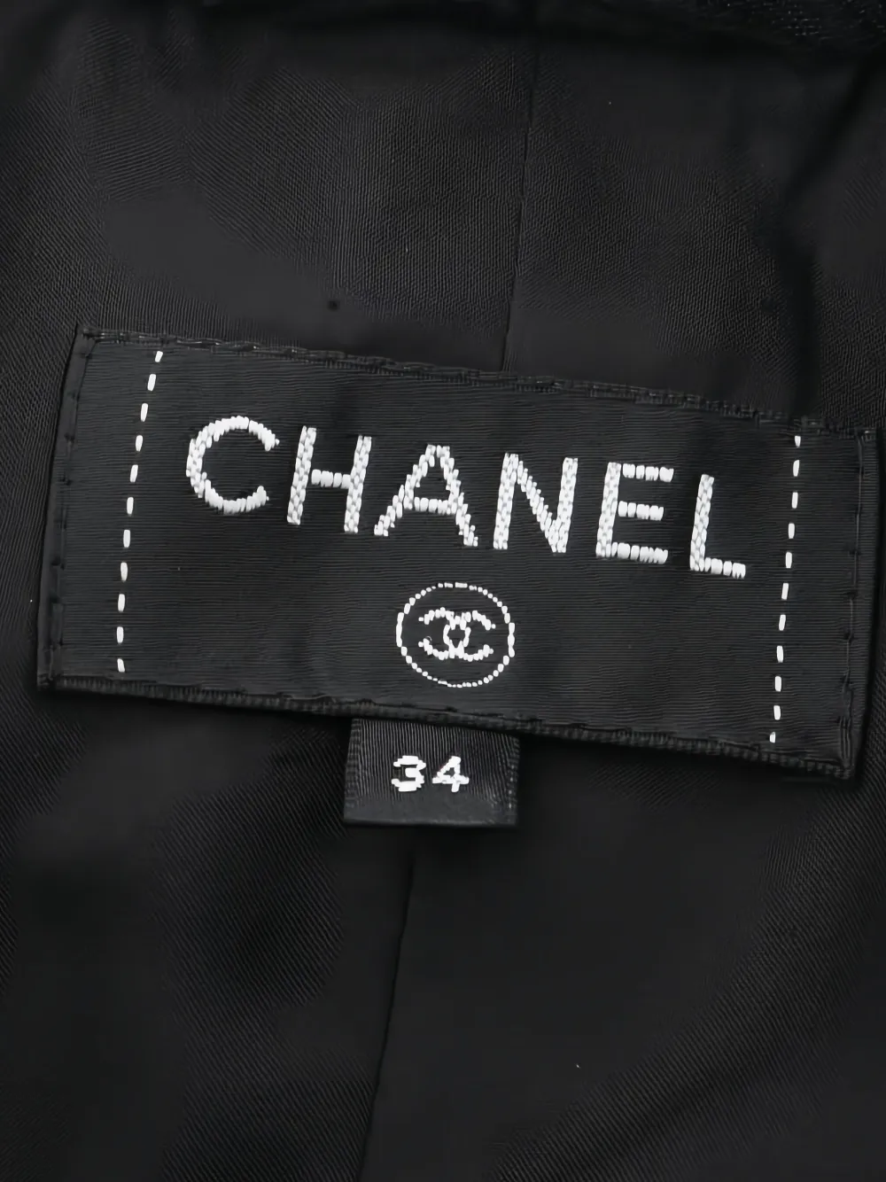 Pre-owned Chanel 1986-1988 Coco Mark Embroidery Skirt In Black