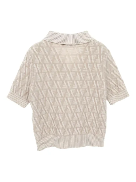 Fendi Pre-Owned 2000s pattern knit polo shirt