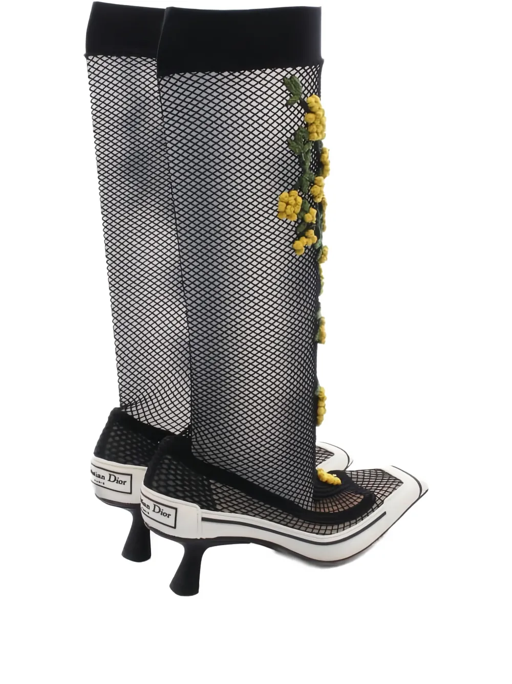 Christian Dior Pre-Owned 2010s embroidery mesh boots | Image 2