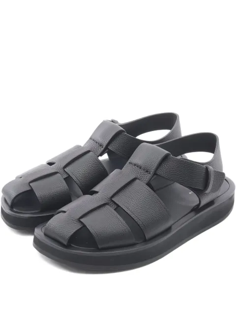 The Row  10's Fisherman leather sandals