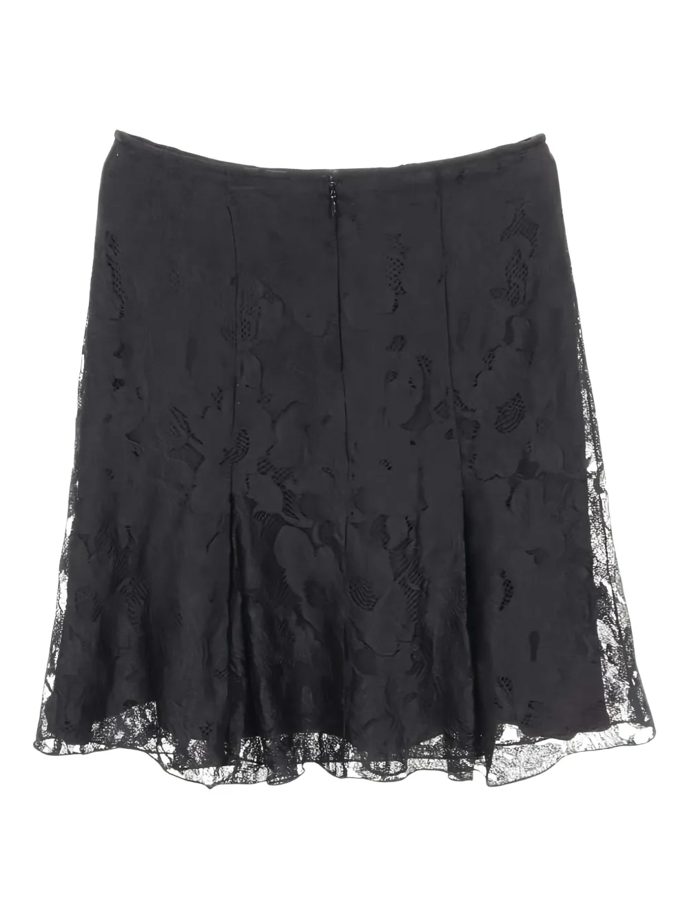 CHANEL Pre-Owned 1986-1988 lace skirt - Zwart