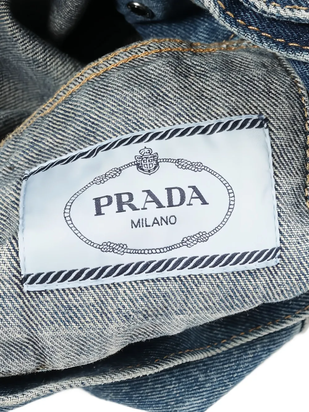 Pre-owned Prada 2010s Button Denim Jacket In Blue