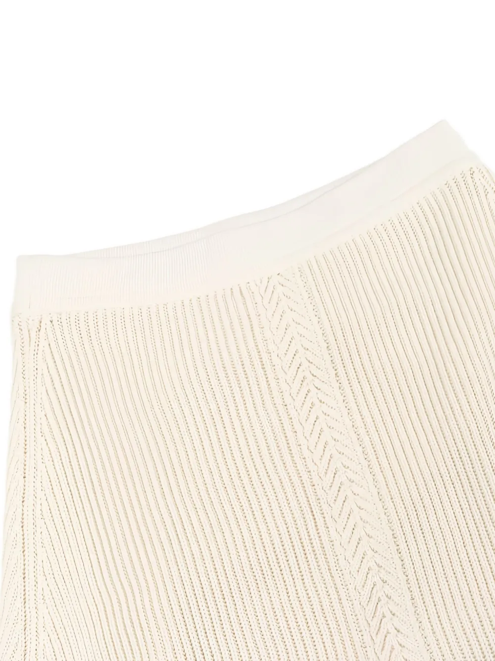 Pre-owned Hermes Knit Skirt In White