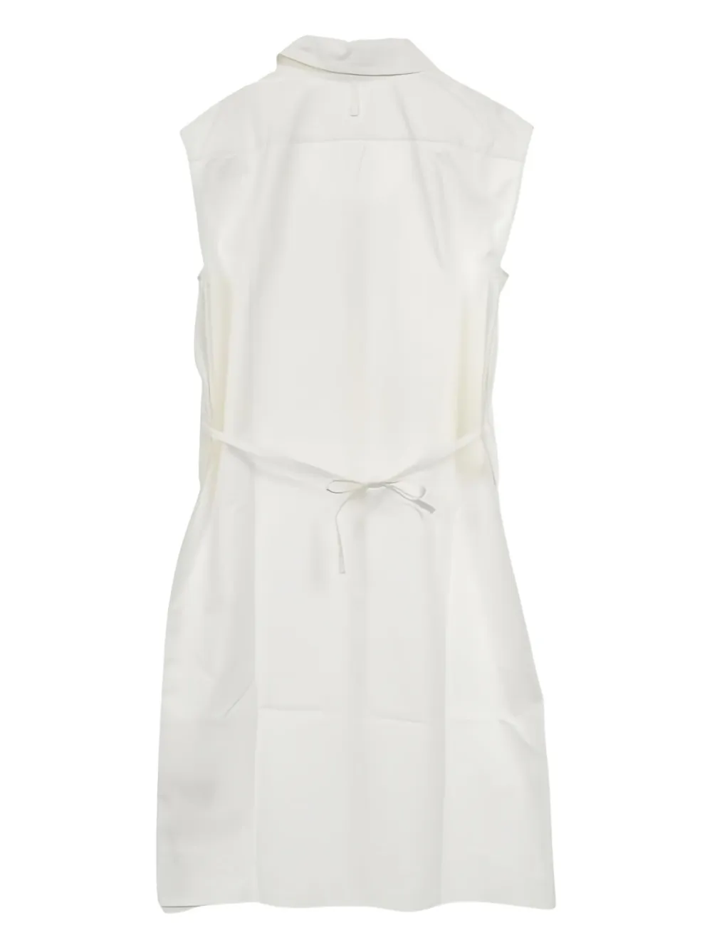 Hermès Pre-Owned logo embroidery shirt dress - Wit